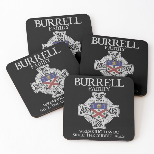 Item preview, Burrell Family Crest – Medieval Heritage Emblem for Ancestry Lovers & Vintage Style Fans designed and sold by 9X FR.