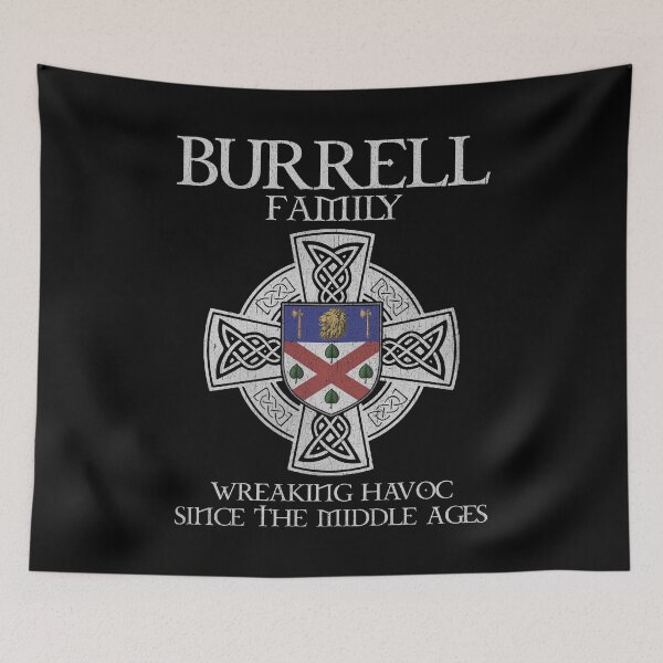 Item preview, Burrell Family Crest – Medieval Heritage Emblem for Ancestry Lovers & Vintage Style Fans designed and sold by 9X FR.