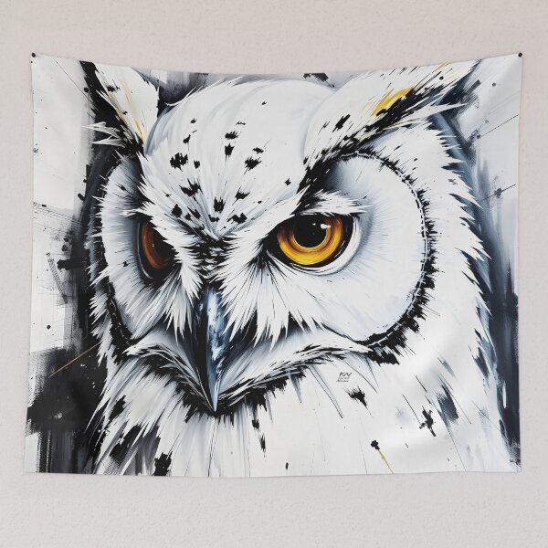 Item preview, White & black owl designed and sold by nataliakuruch.