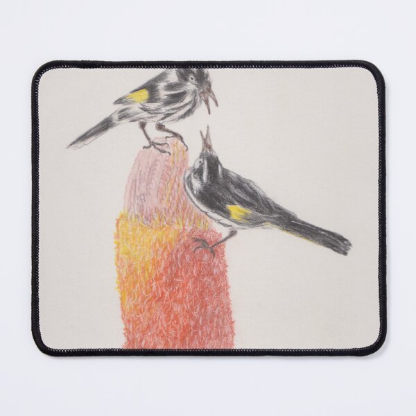 Item preview, Two Honeyeaters on a banksia bloom designed and sold by Sandra Johnston.