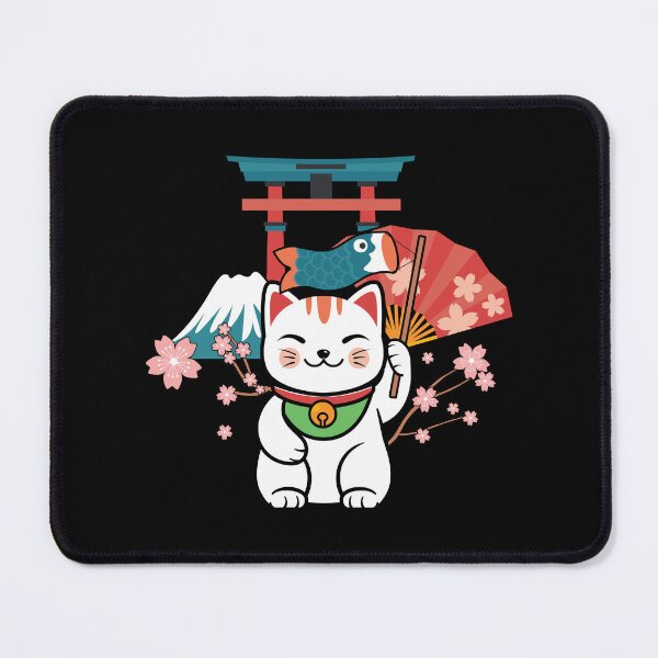Item preview, Japanese Sakura Cat Mountain Tori Cherry Blossom designed and sold by Blok45.