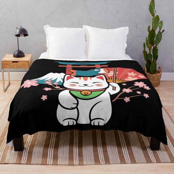 Item preview, Japanese Sakura Cat Mountain Tori Cherry Blossom designed and sold by Blok45.