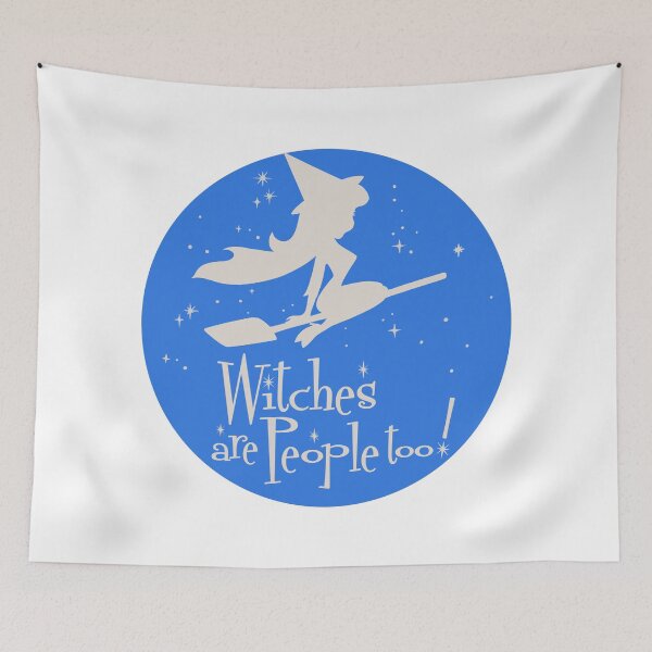 Item preview, Bewitched Minimalist Witches Are People Too blue designed and sold by LapinMagnetik.