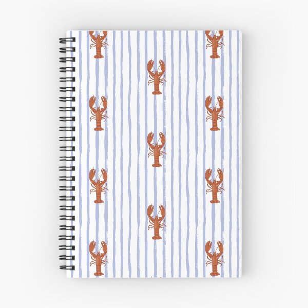 Item preview, Nautical lobster pattern – blue and white stripes & sea creature design for beach lovers designed and sold by ella. artwork.