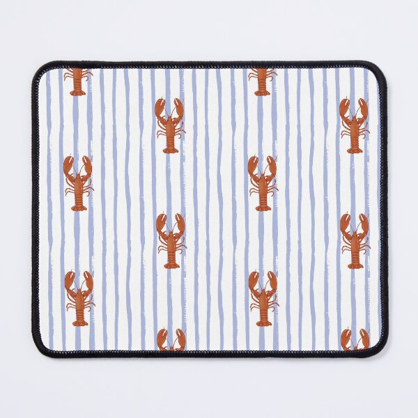 Item preview, Nautical lobster pattern – blue and white stripes & sea creature design for beach lovers designed and sold by ella. artwork.