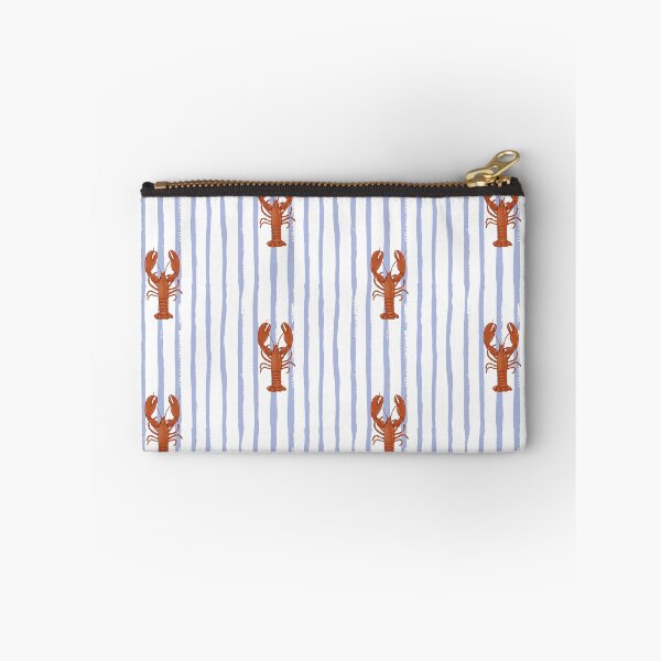 Item preview, Nautical lobster pattern – blue and white stripes & sea creature design for beach lovers designed and sold by ella. artwork.