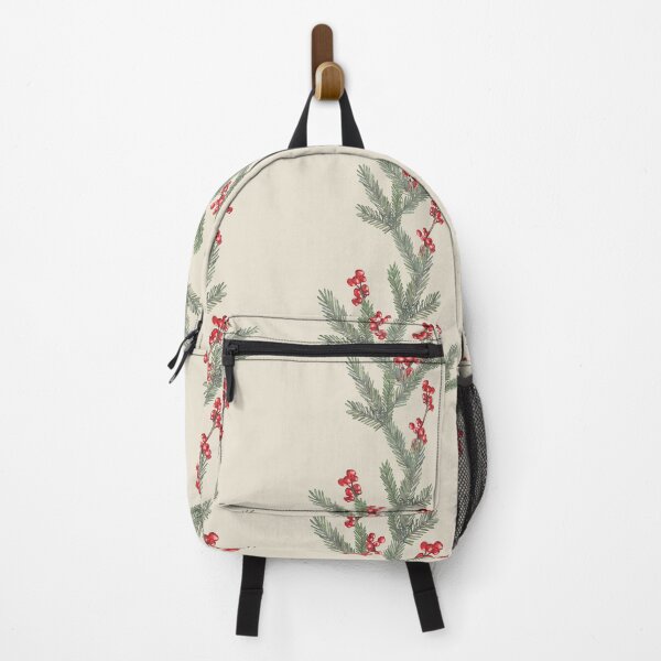 Item preview, Winter fir branch pattern – Hand-painted Christmas design with red berries designed and sold by ella. artwork.