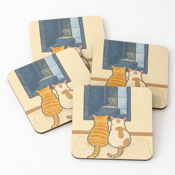 Item preview, Two Cats Watching the World Together designed and sold by Yuhooooooo.