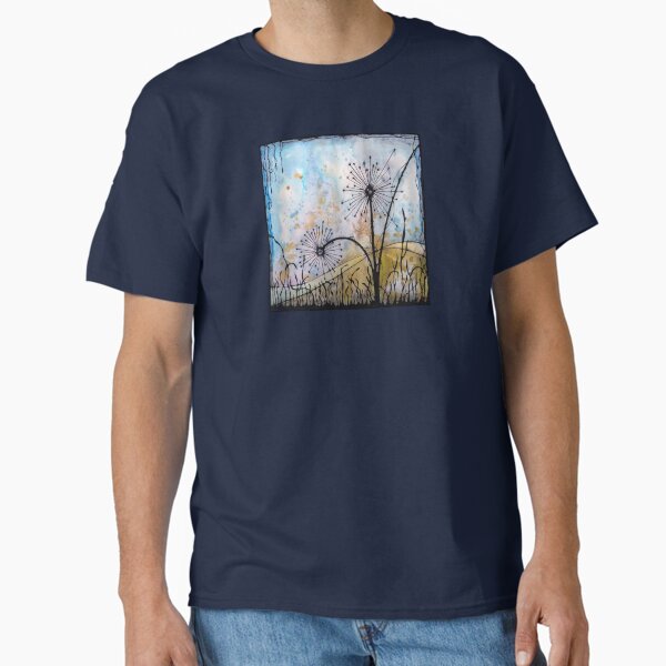 Dandelions ink watercolour on paper artwork Classic T-Shirt