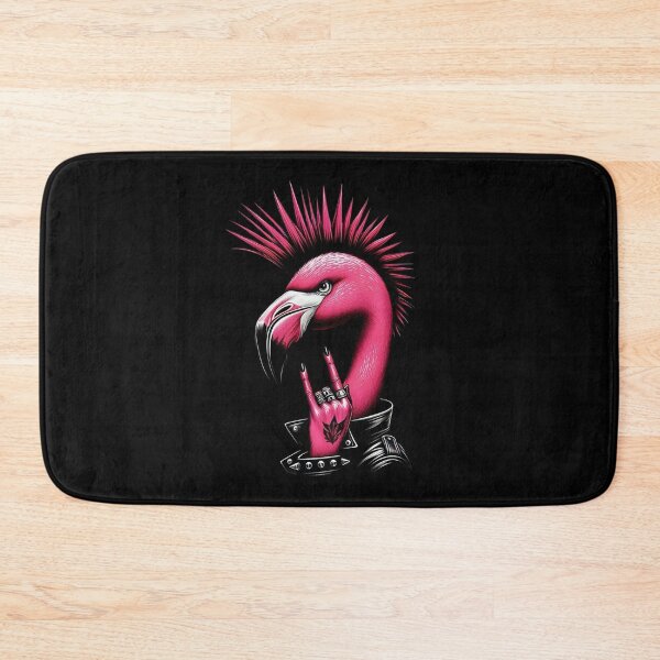 Item preview, Punk Flamingo with Mohawk – Wild Rebel Bird Design designed and sold by Kreativa1.