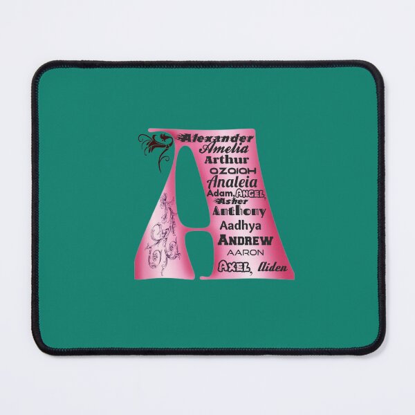Item preview, Alphabet symbol Letter A with American male and female names starting with A designed and sold by lugashok.