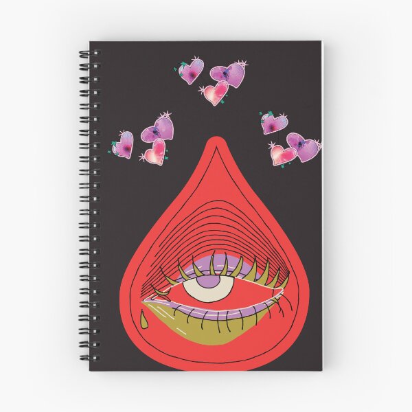Item preview, Surreal Crying Eye | Emotional Abstract Art with Hearts designed and sold by Diclebaybas.