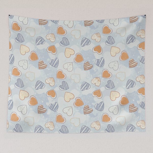 Item preview, Warm Hearts on Sky Blue designed and sold by joycrysstudio.