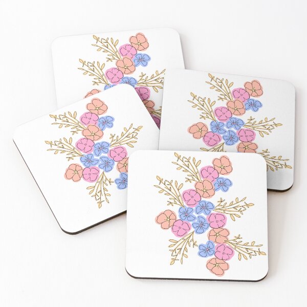 Item preview, Pastel Flowers Sticker designed and sold by MirkasDesign.