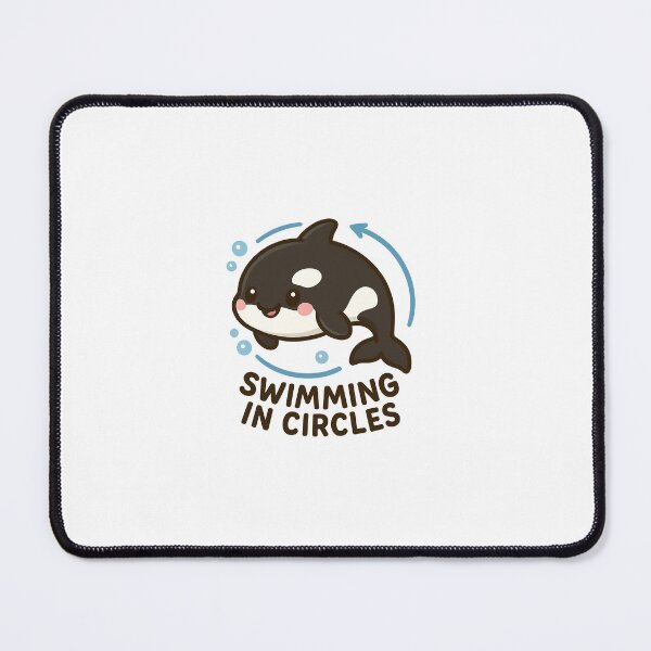 Item preview, Swimming in Circles – Cute Orca Whirl designed and sold by ndmedia.