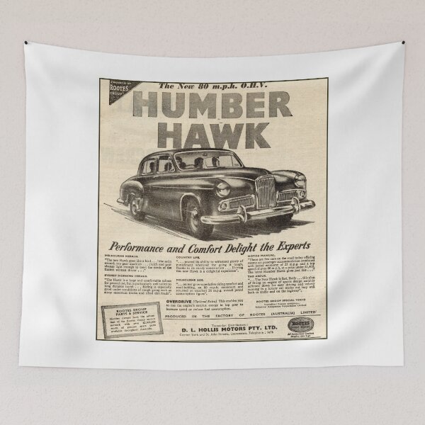 Item preview, 1950s Humber Hawk Vintage Car Advert - Classic British Motoring Poster - Retro 50s Automobile Art designed and sold by taspaul.