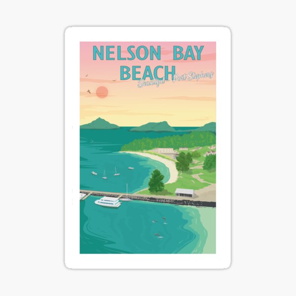 Item preview, Vintage Beautiful - Port Stephens - Nelson Bay Beach designed and sold by BeautPSStore.