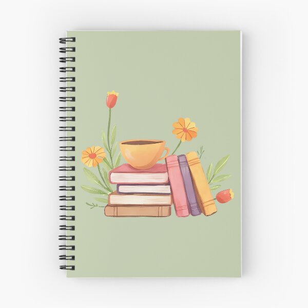 Item preview, Books - Coffee - Flowers - Cozy Watercolor Reading Vibe designed and sold by FarmOfCuties.