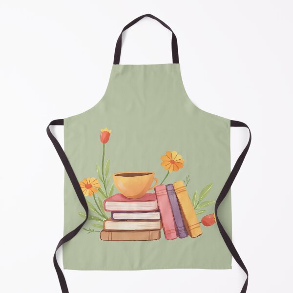 Item preview, Books - Coffee - Flowers - Cozy Watercolor Reading Vibe designed and sold by FarmOfCuties.