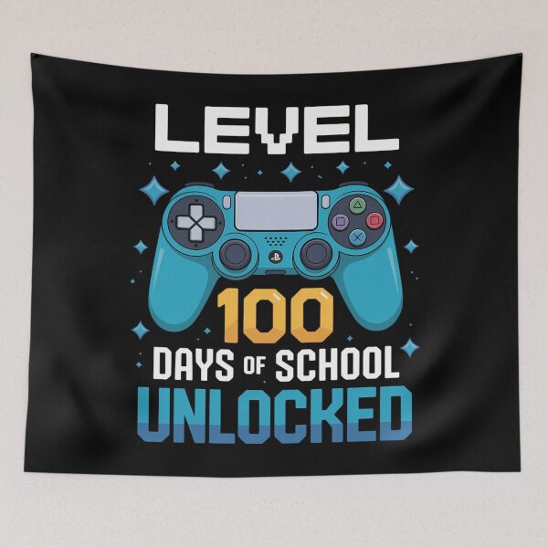 Item preview, Level 100 Days Of School Unlocked 100th Day of School designed and sold by DoorwayThreads.