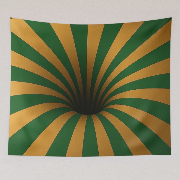 Item preview, Green Gold Vortex Illusion – Abstract Optical Spiral designed and sold by AnTartstudios.