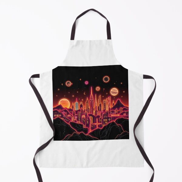 Item preview, Cosmic Skyline with Neon Elements designed and sold by sharon1210.