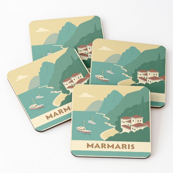 Item preview, Marmaris Turkey Vintage Travel Poster – Retro Coastline Art designed and sold by MAGICKEY2024.