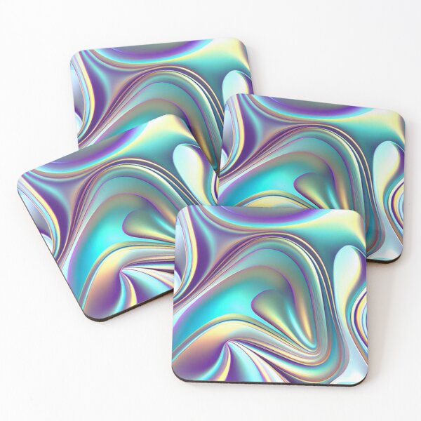 Item preview, Holographic Wave – Iridescent Abstract Gradient Art by ElimsArtss designed and sold by ElimsArtss.