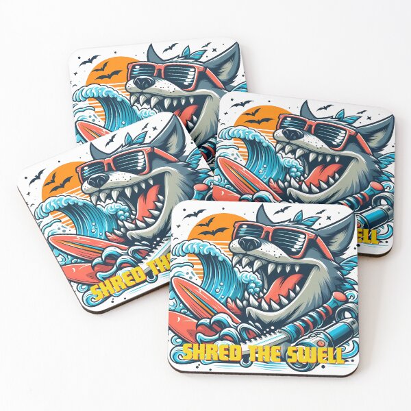 Item preview, Surfing Wolf Rides the Summer Swell designed and sold by KMHArts.