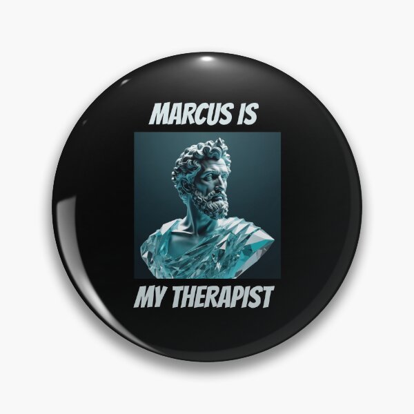 Item preview, Marcus is my Therapist - King Marcus Aurelius Aqua Diamond Crystal Stoic Statue designed and sold by LexaArtworks.