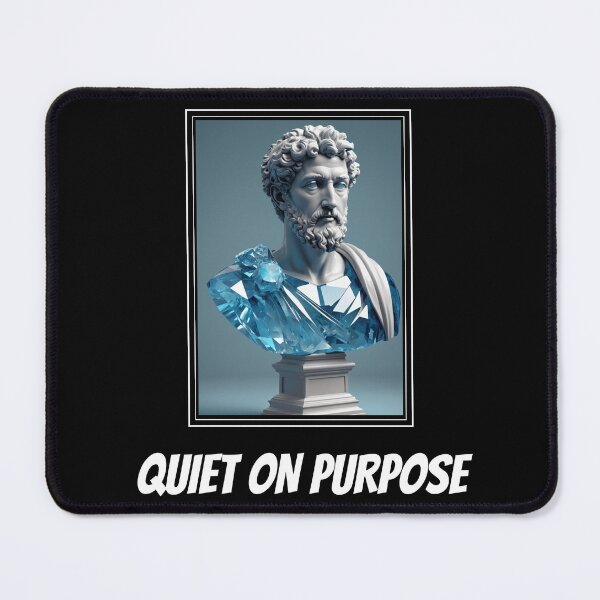 Item preview, Quiet on Purpose - King Marcus Aurelius Blue Topaz Crystal Stoic Statue designed and sold by LexaArtworks.