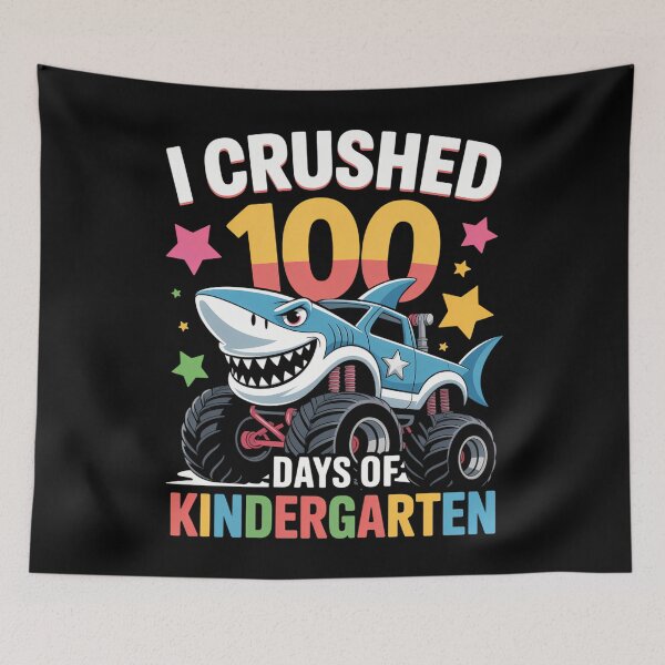 Item preview, 100 Days of kindergarten Truck 100th Day Cute Shark Lovers designed and sold by WalshDrawnLaugh.