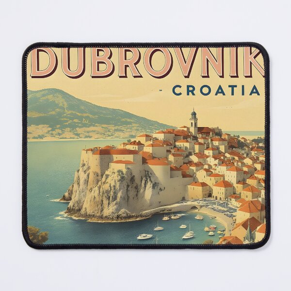 Item preview, Dubrovnik Retro Escape, Classic Adriatic Coast designed and sold by kacperartdesign.