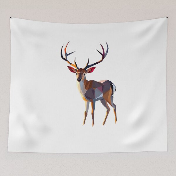 Item preview, Colorful Low-Poly Deer Art designed and sold by sharon1210.