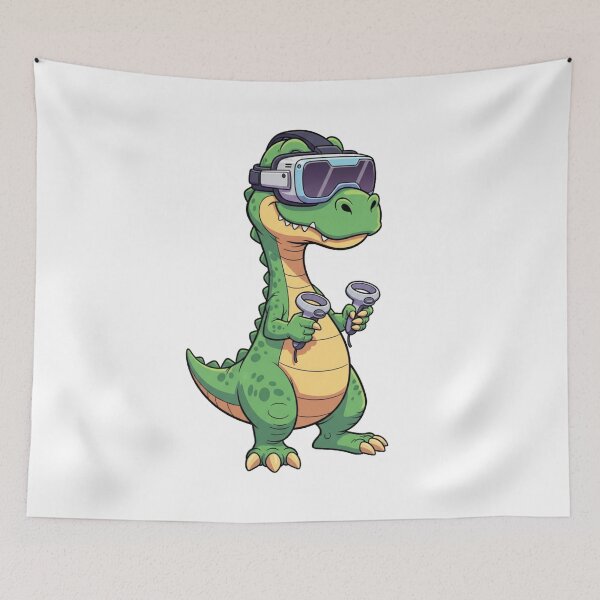 Item preview, VR Gamer Dinosaur designed and sold by Dead Pixel Club.