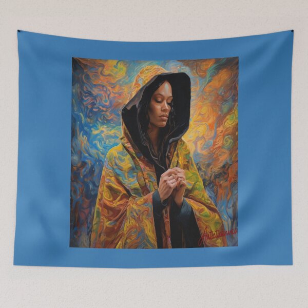 Item preview, "Psychedelic Reverie: Devon Wilson's Vibrant Iconography" designed and sold by Artisticanvas.
