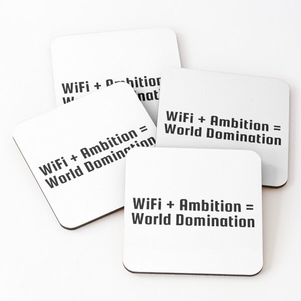 Item preview, WiFi + Ambition = World Domination designed and sold by Ninjacatoff.