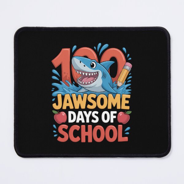 Item preview, Funny Shark Lovers 100 Days of School designed and sold by WalshDrawnLaugh.