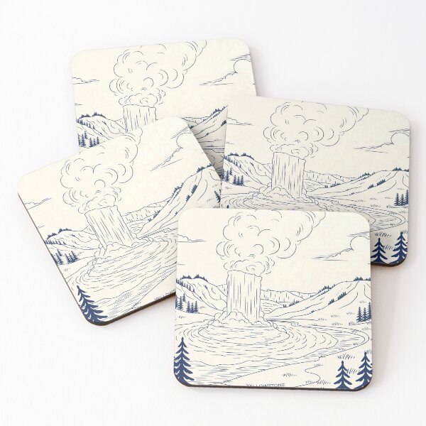 Item preview, Yellowstone National Park in Toile De Jouy style designed and sold by Tamas Das.