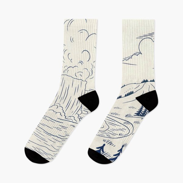 Item preview, Yellowstone National Park in Toile De Jouy style designed and sold by Tamas Das.