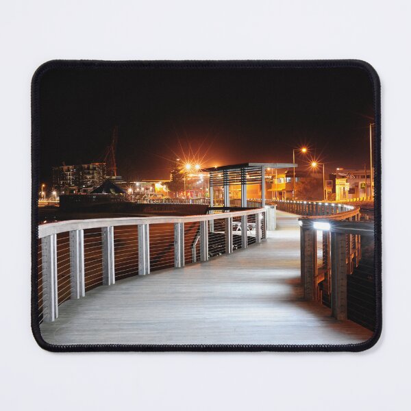 Item preview, Burnie Tasmania Nightscape - Foreshore Boardwalk Glow - Coastal City Lights Reflection Photo designed and sold by taspaul.