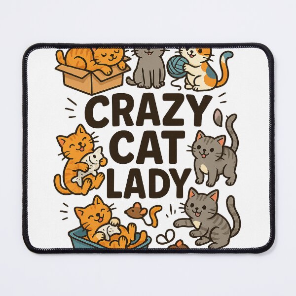 Item preview, Crazy Cat Chaos – Funny Feline Frenzy Cartoon designed and sold by Tender Flower Clothing.