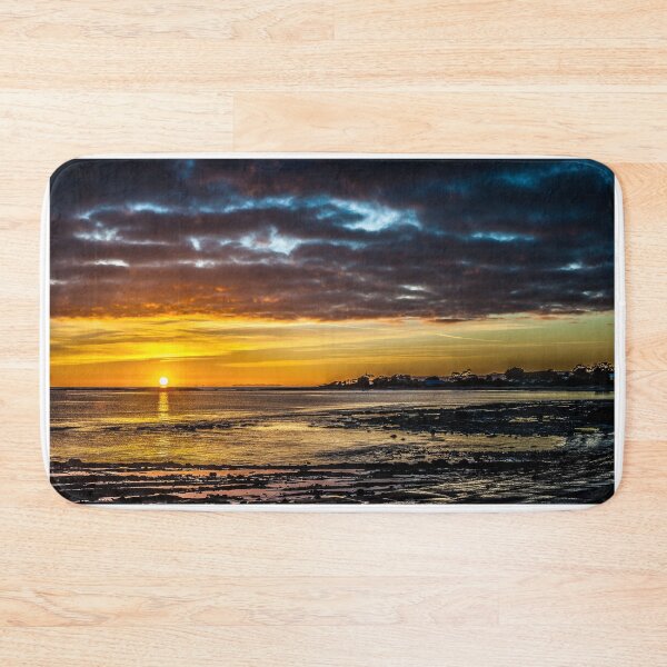 Item preview, Bass Strait Storm Sunrise - East Wynyard Tasmania Seascape - Fiery Orange Dawn with Dark Clouds designed and sold by taspaul.