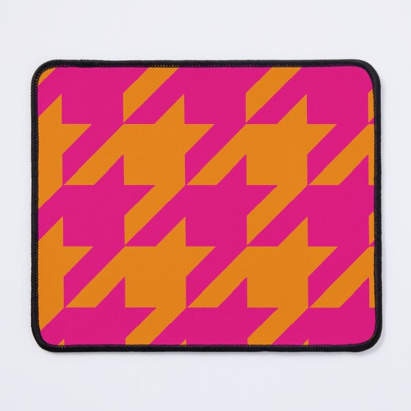 Item preview, Houndstooth in pink and orange designed and sold by Karierteblume.