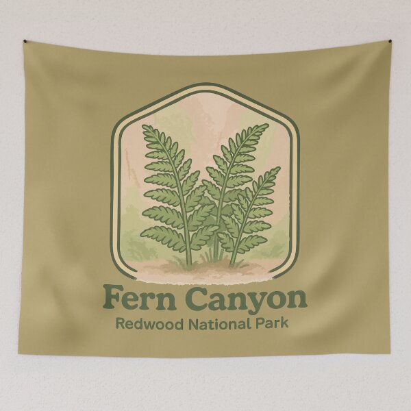 Item preview, Fern Canyon Redwood National Park Retro designed and sold by TomFrontierArt.