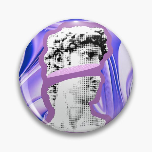 Item preview, Halftone Revival – Glitched David in Violet Chrome by ElimsArtss designed and sold by ElimsArtss.