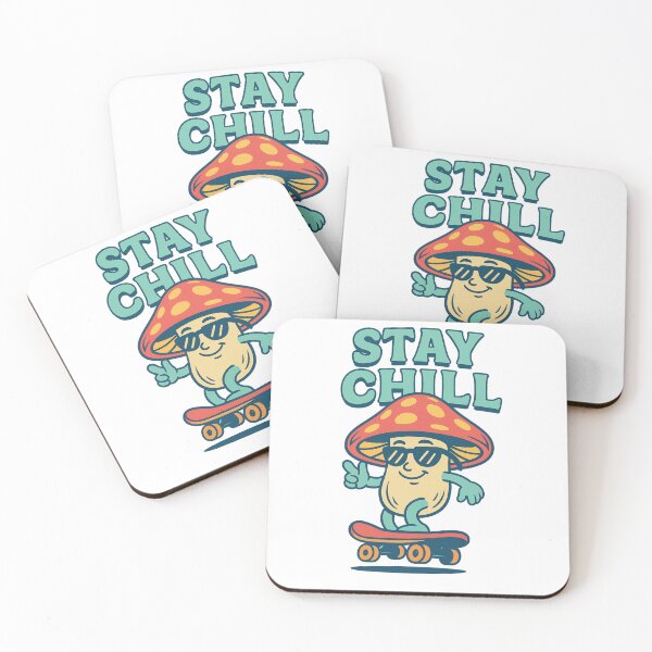 Item preview, Stay Chill – Cool Mushroom Skateboard Cartoon Design designed and sold by Khayallab .