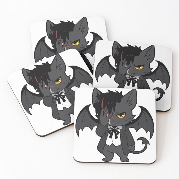 Item preview, Dark Demon Cat in Suit – Cute Gothic Chibi Animal Art designed and sold by oneskyoneland.