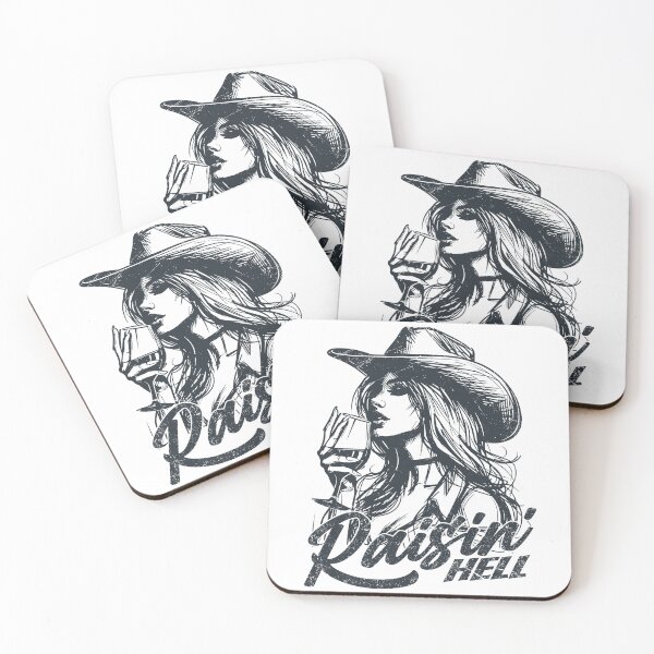 Item preview, Raisin' Hell Funny Western Cowgirl Wine designed and sold by Jcat7.