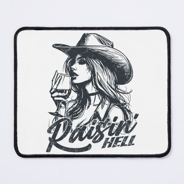 Item preview, Raisin' Hell Funny Western Cowgirl Wine designed and sold by Jcat7.